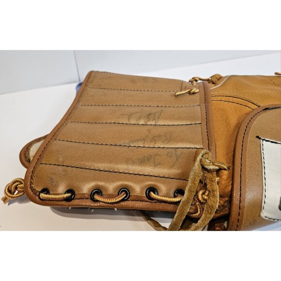 VINTAGE COOPER GM12 HOCKEY LEATHER GOALIE GLOVE W GM6 JR BLOCKER FULL RIGHT - Picture 10 of 16